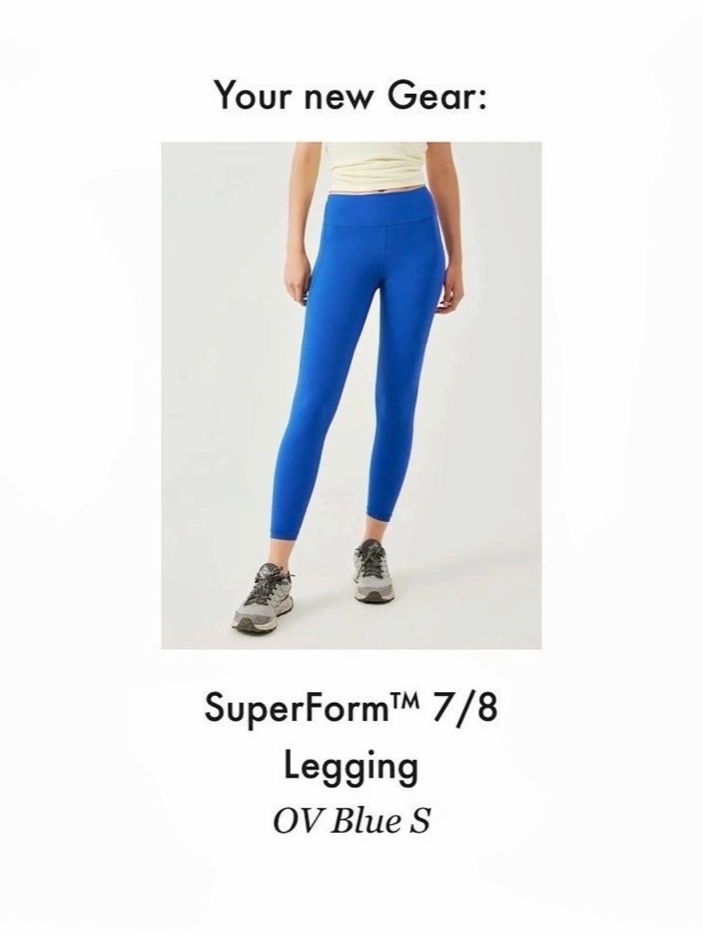 Outdoor Voices SuperForm 7/8 Legging Blue Size Small - Picture 3 of 5